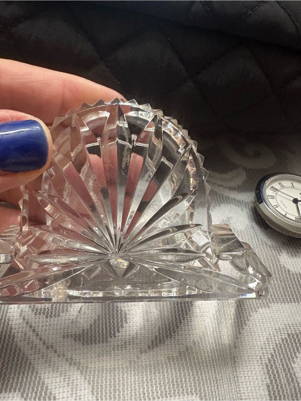 Waterford Crystal Mantel Clock in Clear Crystal - Picture 2 of 10